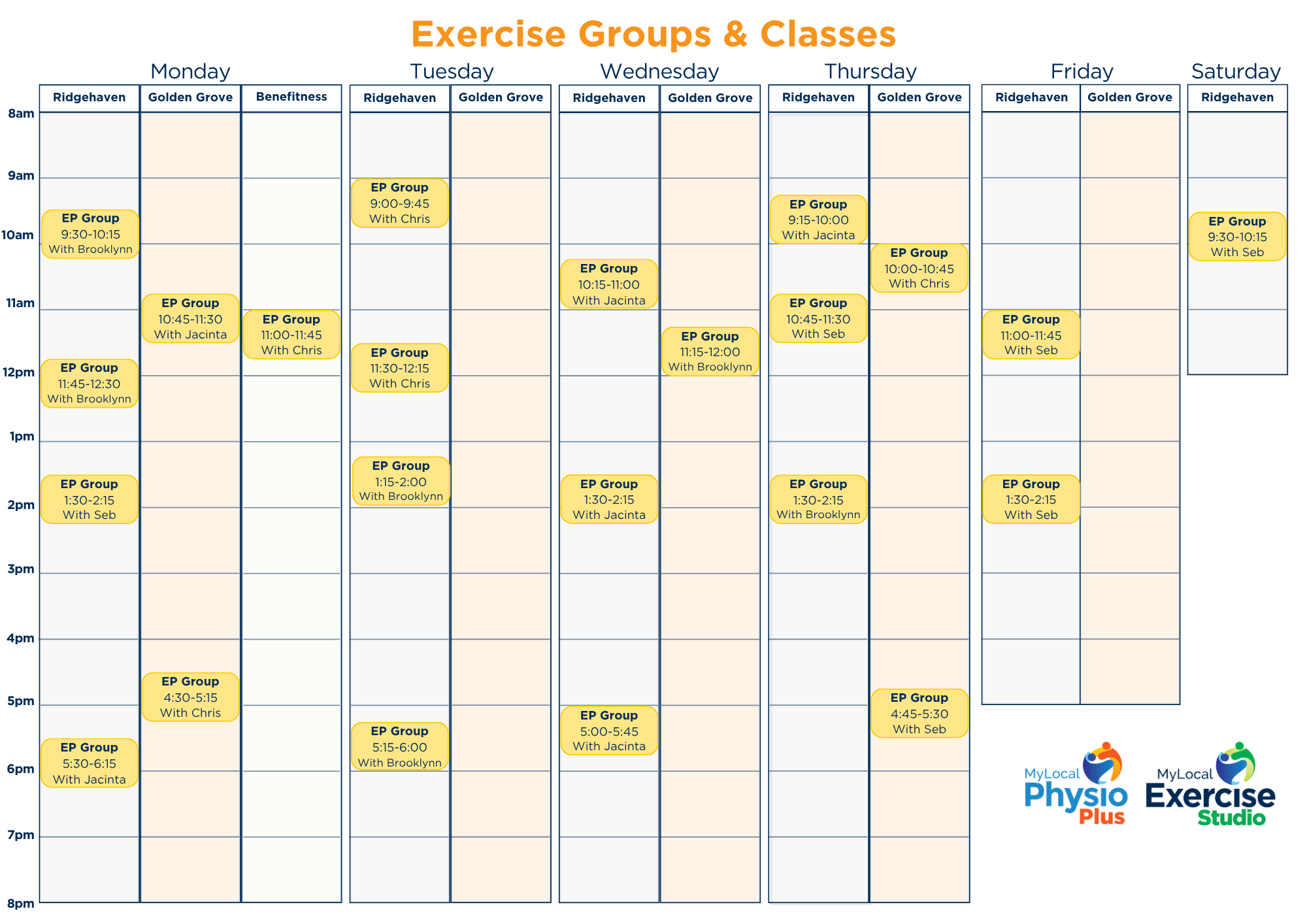 EP Group Timetable