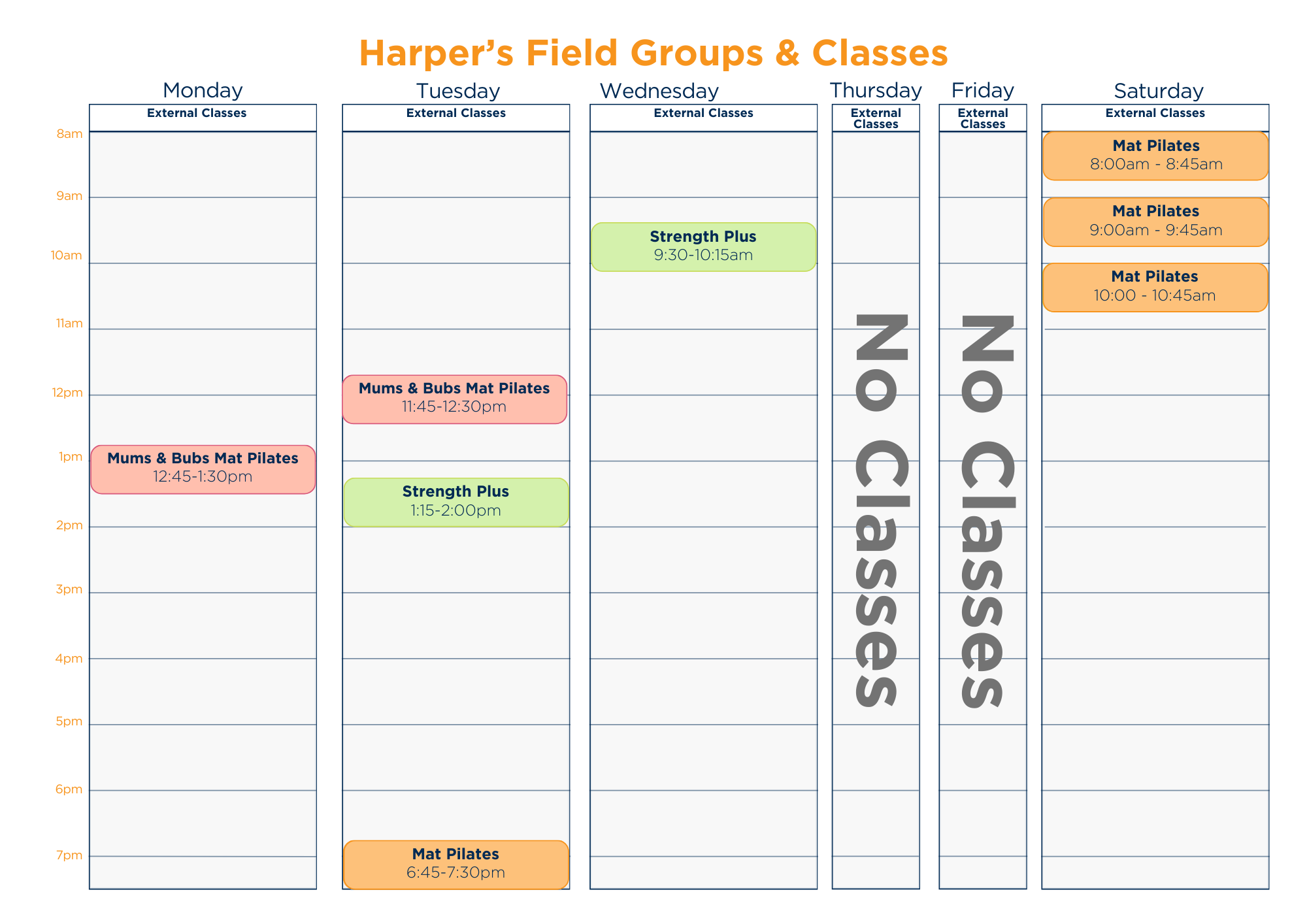 My Local Physio Plus Harpers Field Groups Classes Timetable
